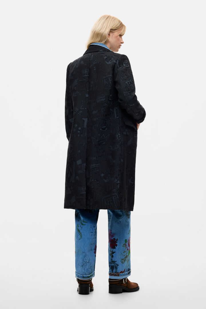 Midi Printed Coat