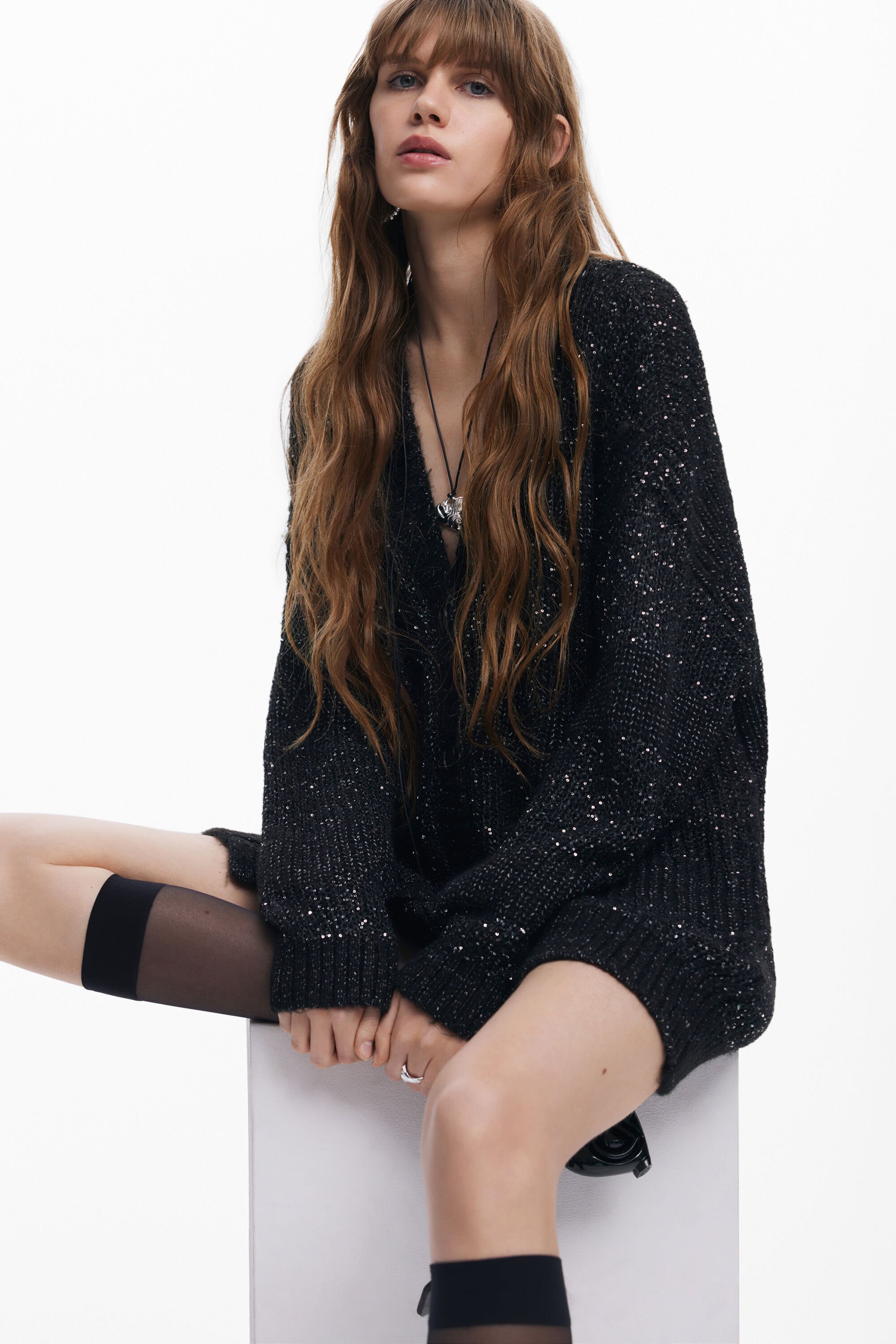 Vネックニットジャケット 女性用 I Desigual.com