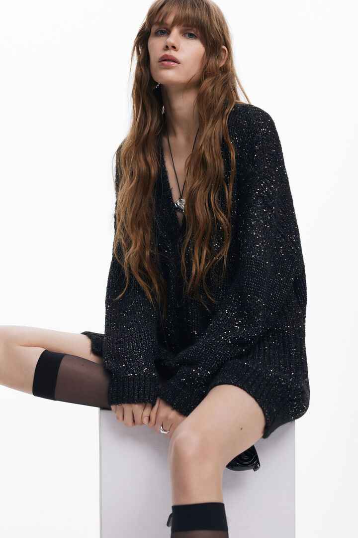 V-neck knit jacket | Desigual