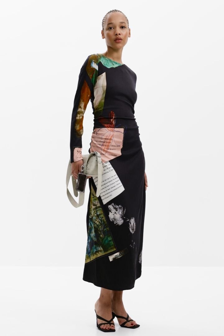 Collage asymmetrical dress | Desigual