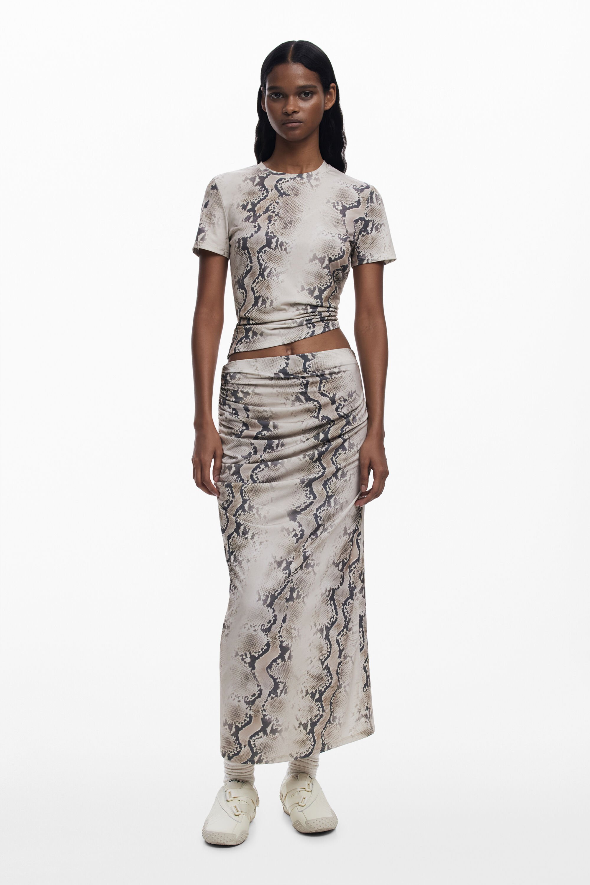 期間限定セール Draped animal Desigual.com I Women's skirt スカート