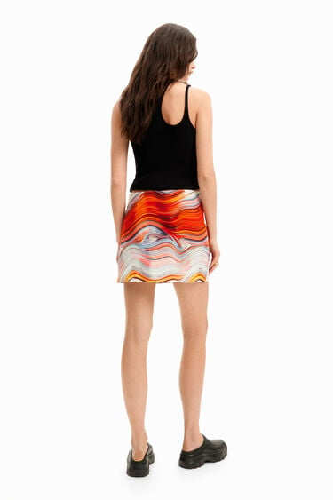 Wave wrap mini skirt | Desigual