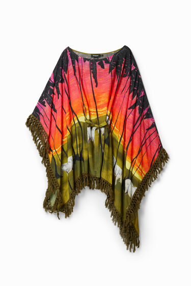 Vestido corto poncho Stella Jean | Desigual