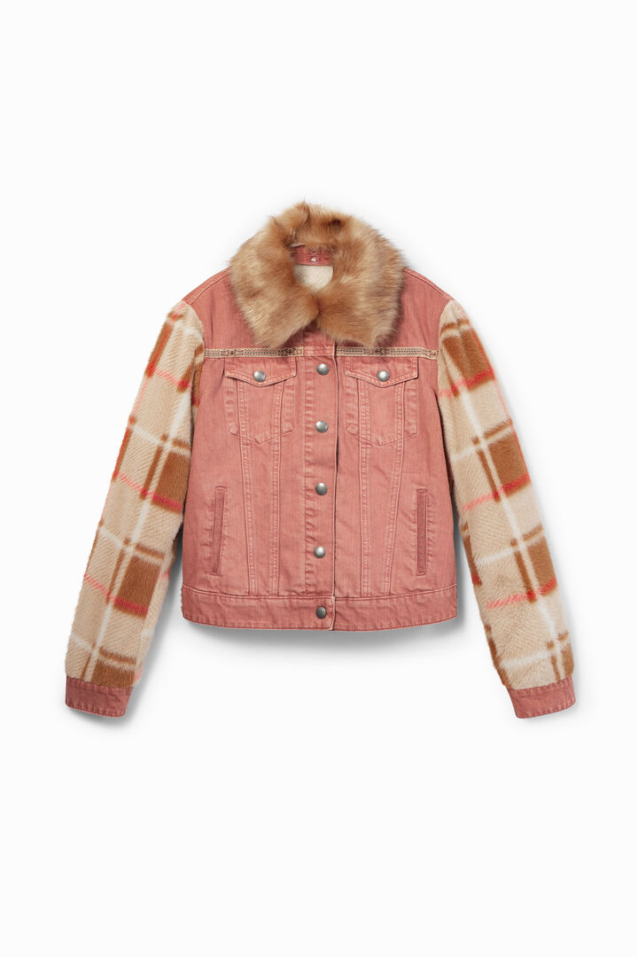 Veste en jean couleur bi-matière | Desigual