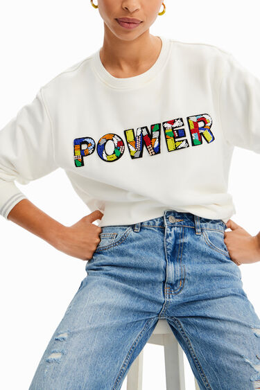 Sweat-shirt patch "Power" | Desigual