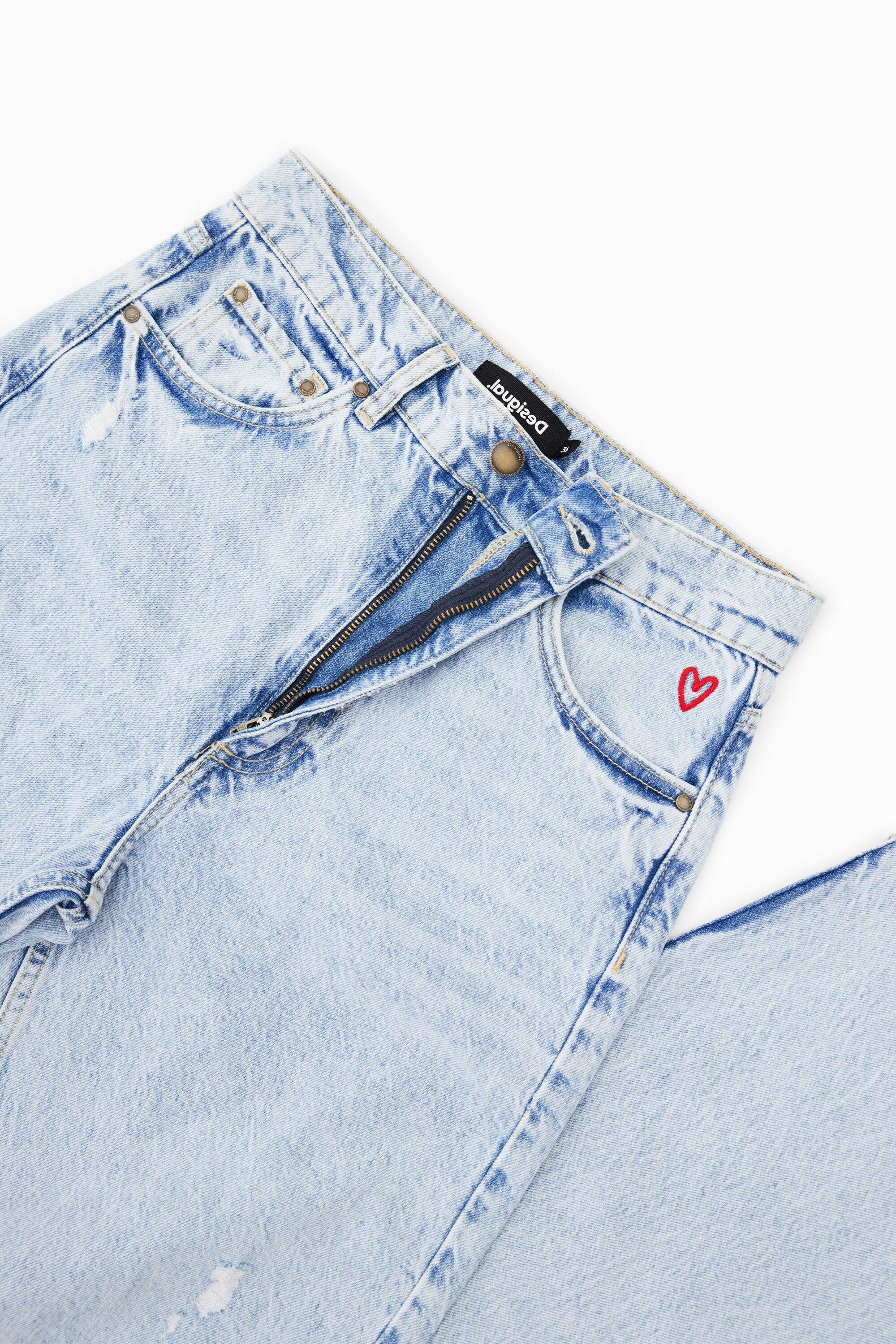 Distressed wide leg jeans Desigual