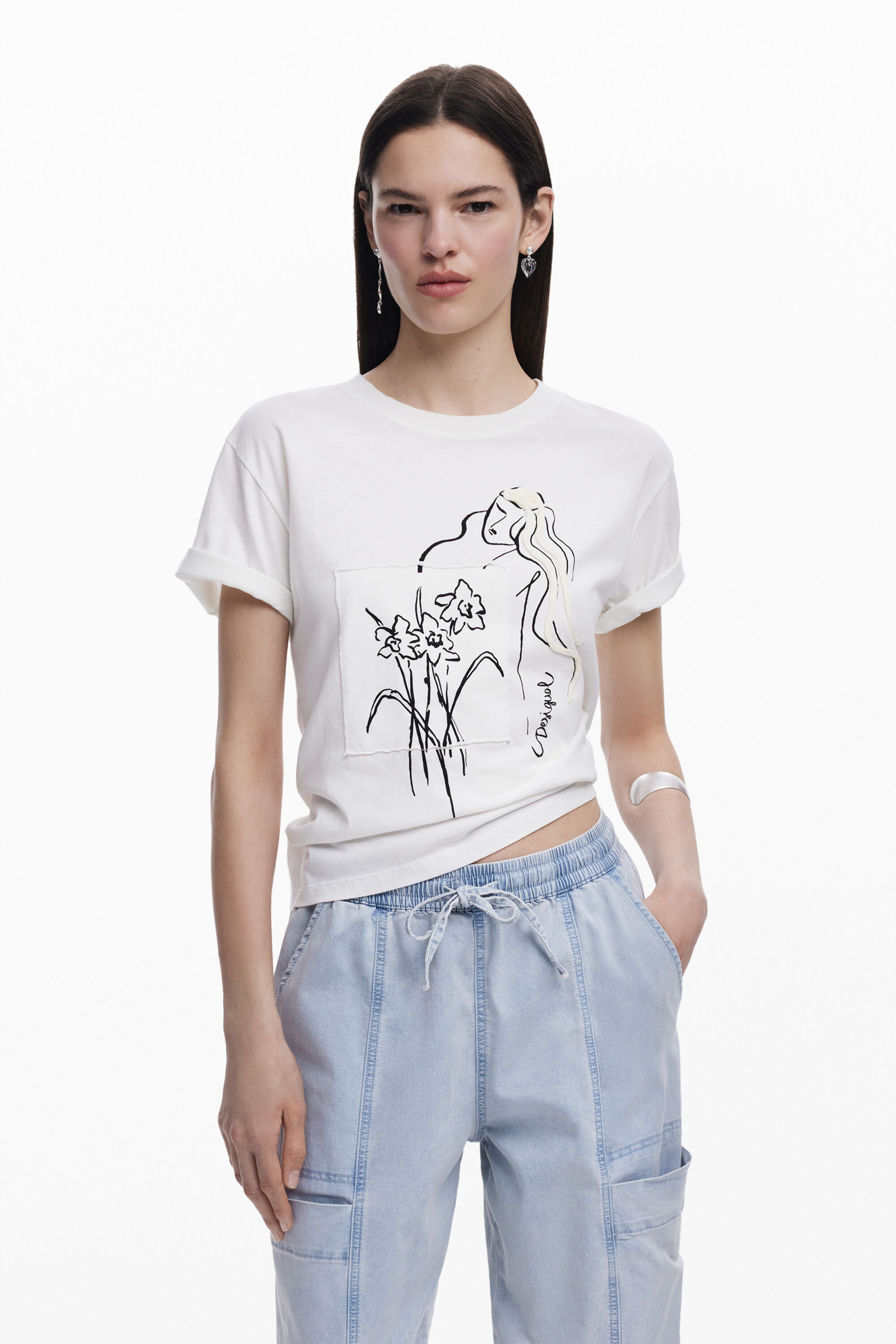 Desigual Light Jogger Jeans In Blue