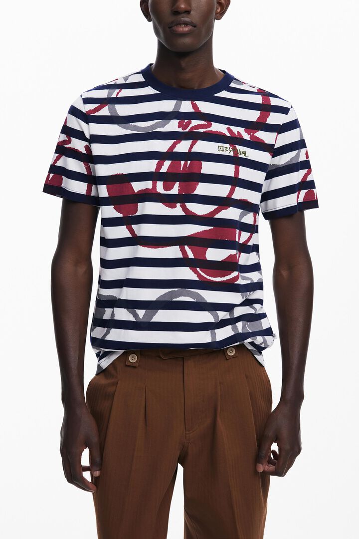 Striped Mickey Mouse T-shirt | Desigual