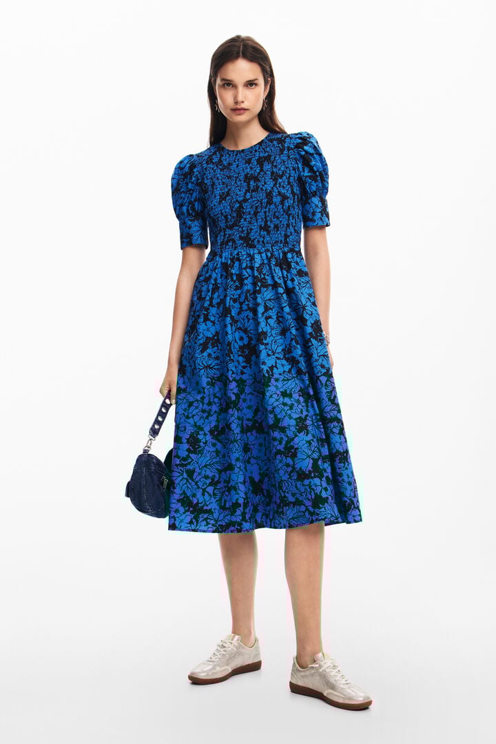 Vestido midi flores