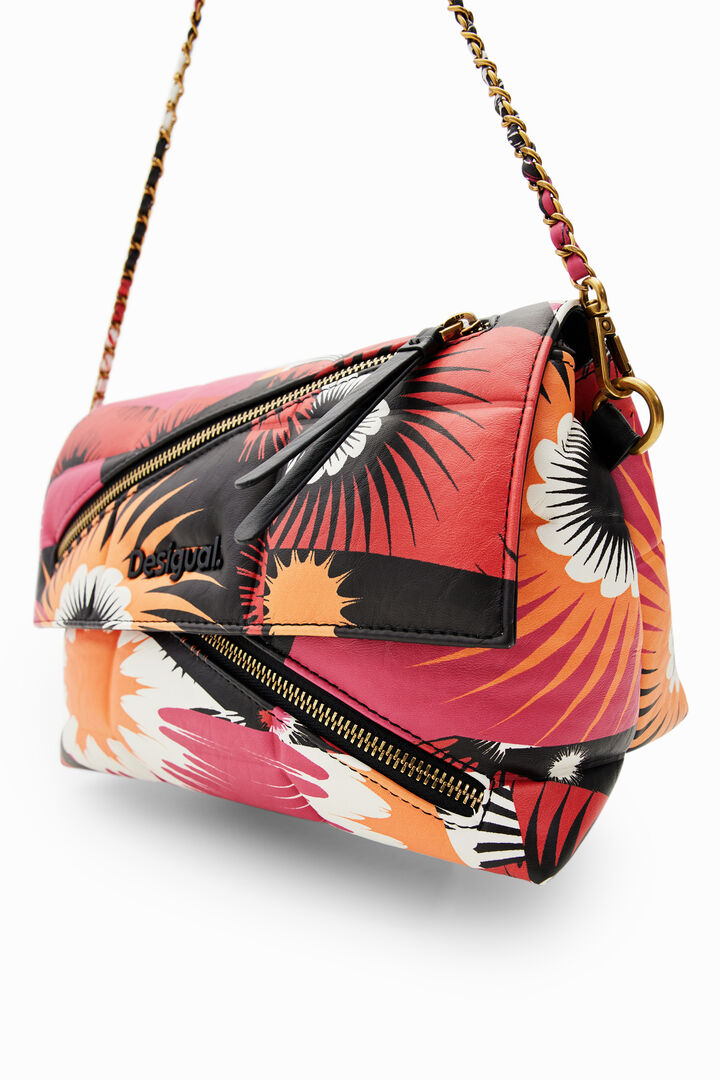 Midsize geometric patchwork crossbody bag | Desigual
