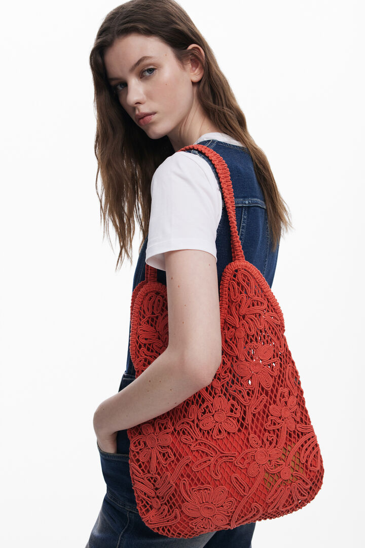 Medium crochet shoulder bag | Desigual