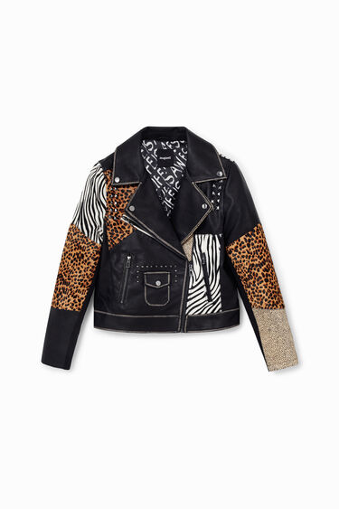 Chaqueta biker animal print | Desigual