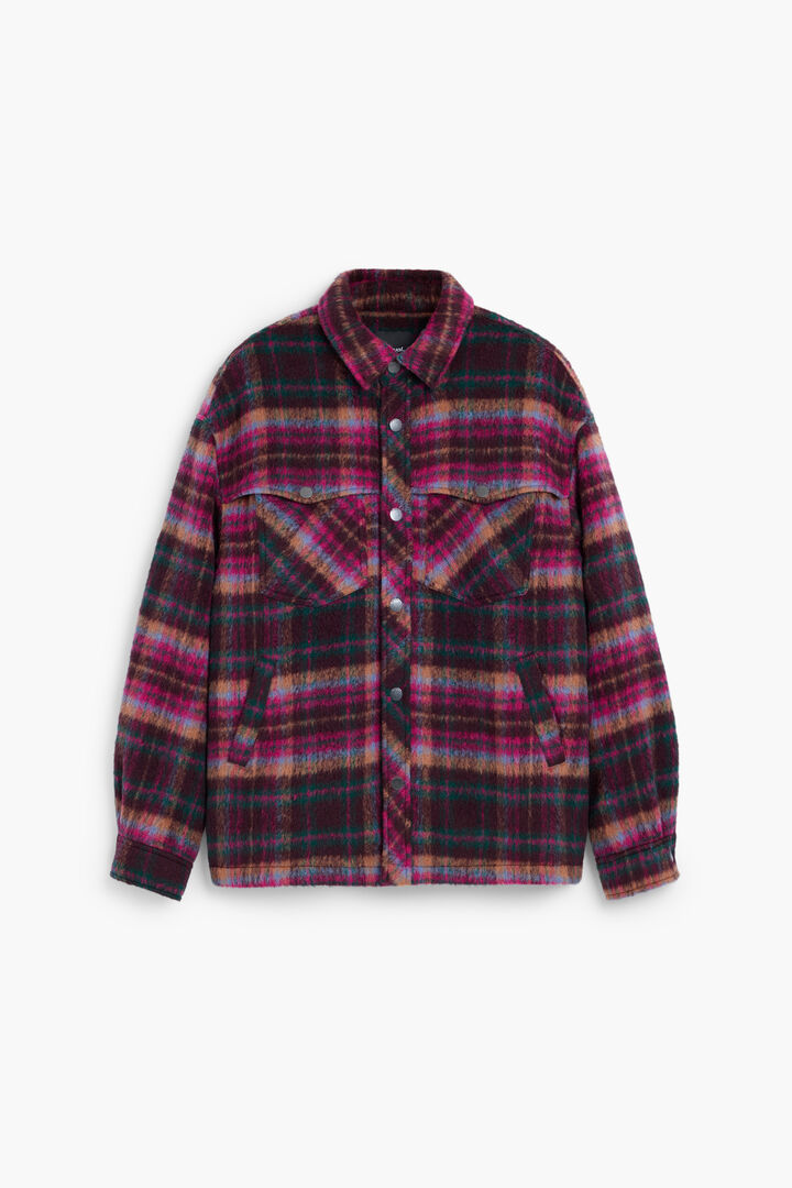 Checkered jacket with pockets