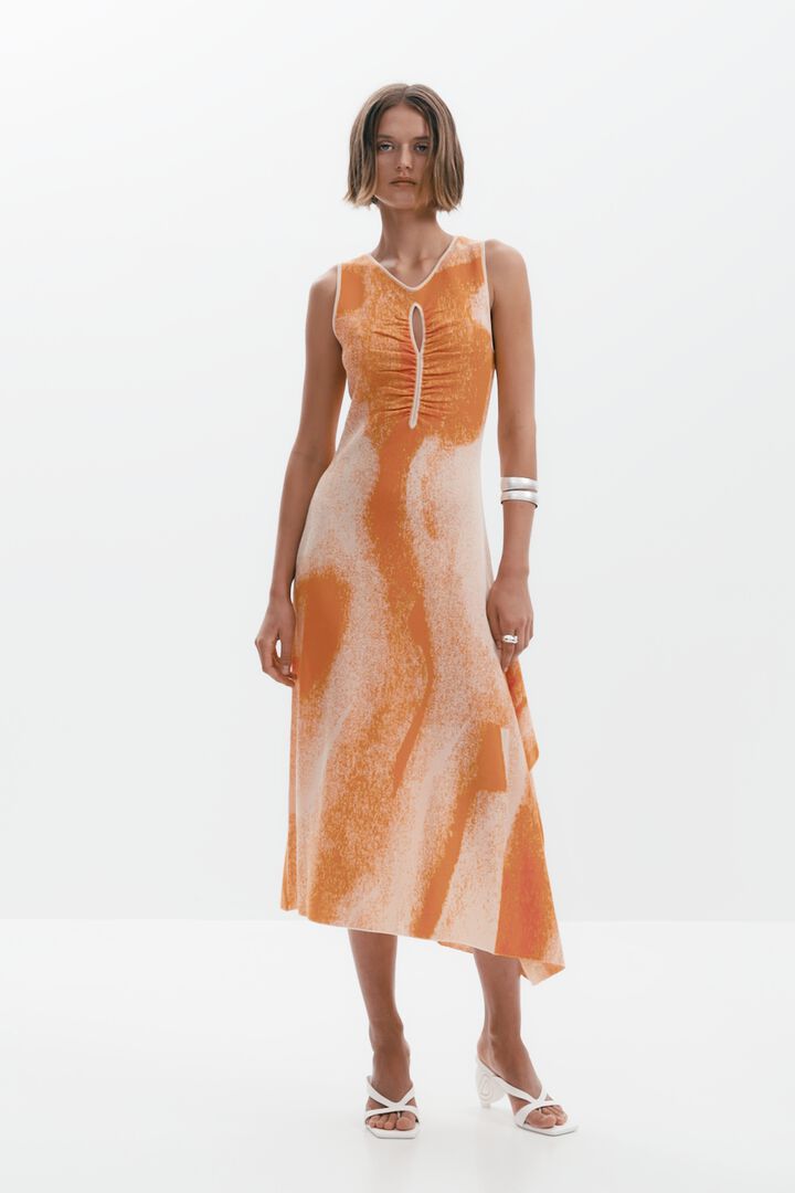 Jacquard cut-out dress | Desigual