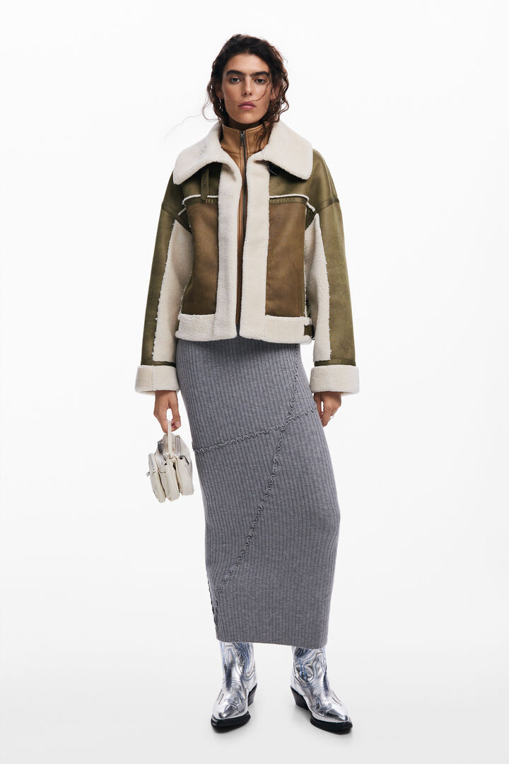 Ribbed long dress | Desigual