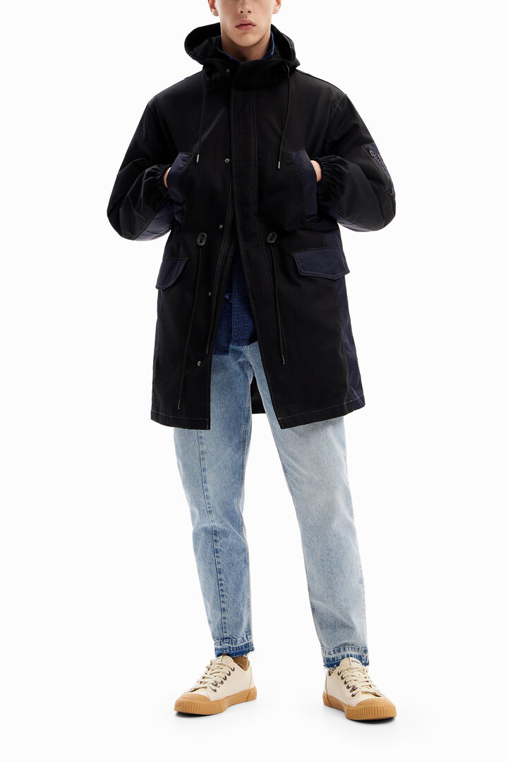 Patchwork hooded parka | Desigual