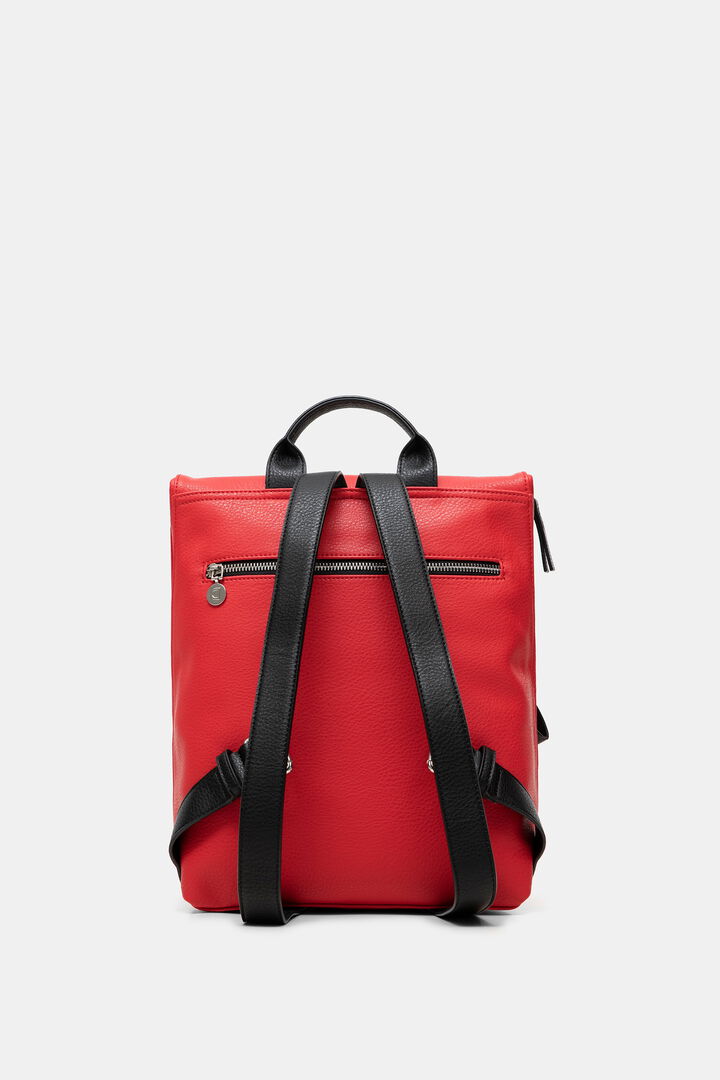 Mochila cuadrada efecto piel | Desigual