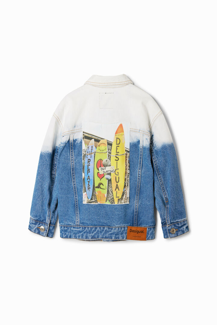 Faded denim trucker jacket | Desigual