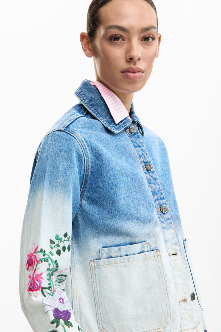 Denim jacket flowers | Desigual