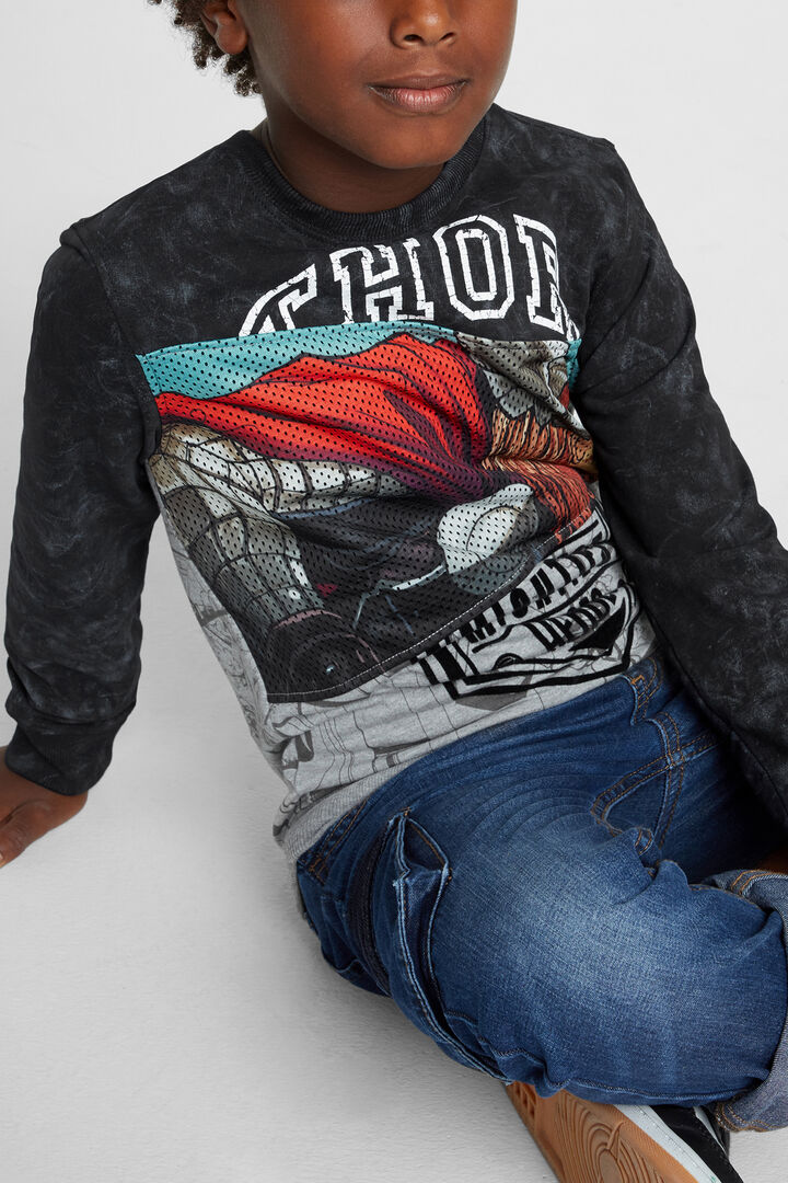 Comic patch mesh jumper | Desigual