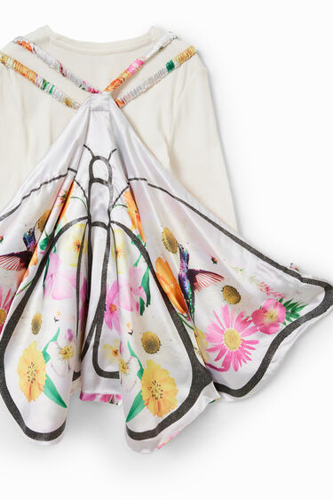 Camiseta canalé alas mariposa | Desigual