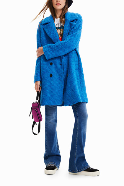 Straight wool coat