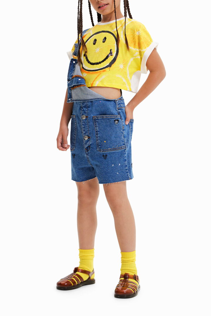 Camiseta cropped limón Smiley® | Desigual