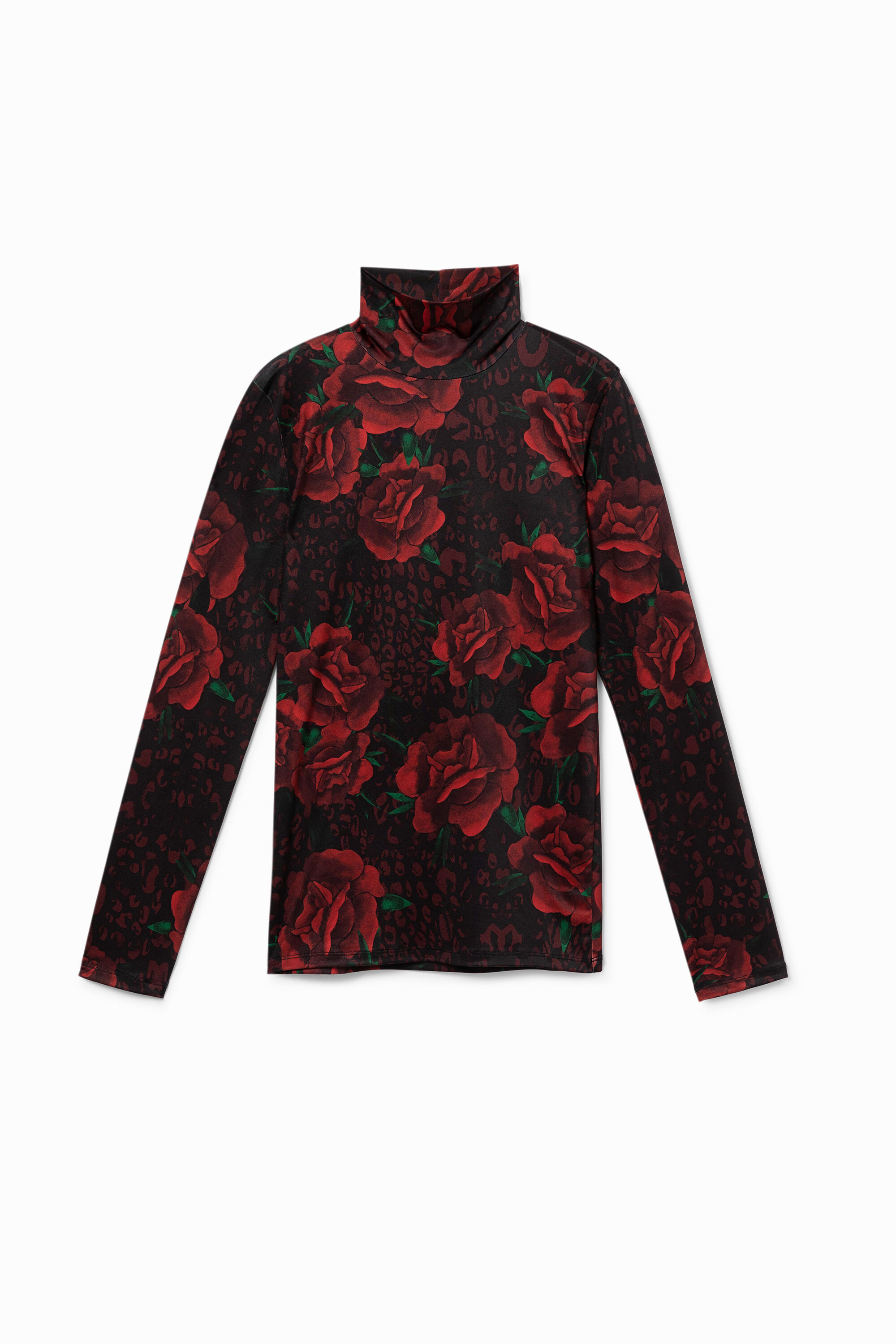 Slim-fit roses T-shirt