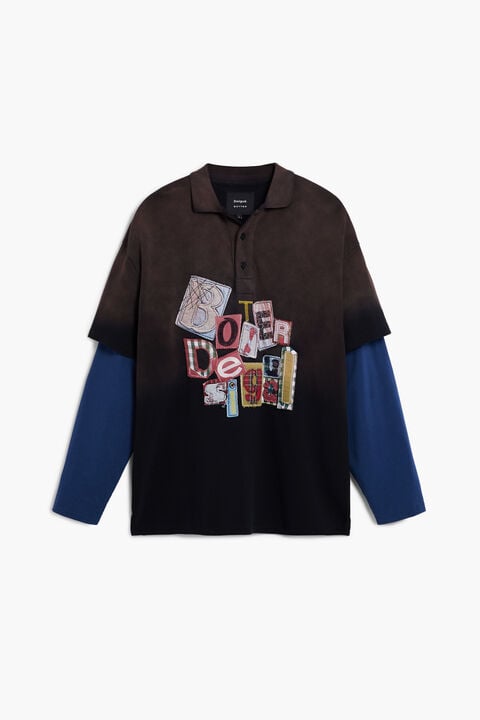 DUBBEL T-SHIRT MET PATCHMOUWEN BOTTER