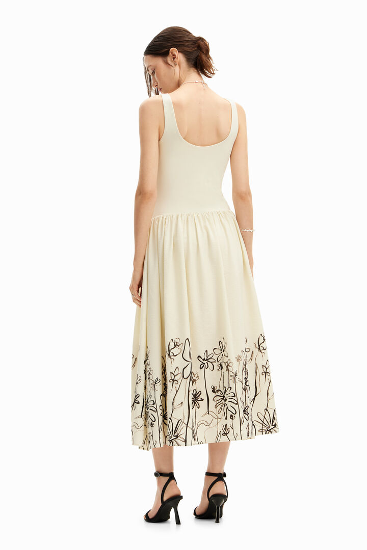 Floral flared midi dress | Desigual
