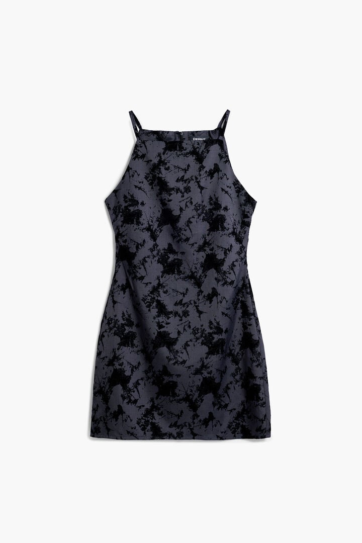 Vestido corto flocado
