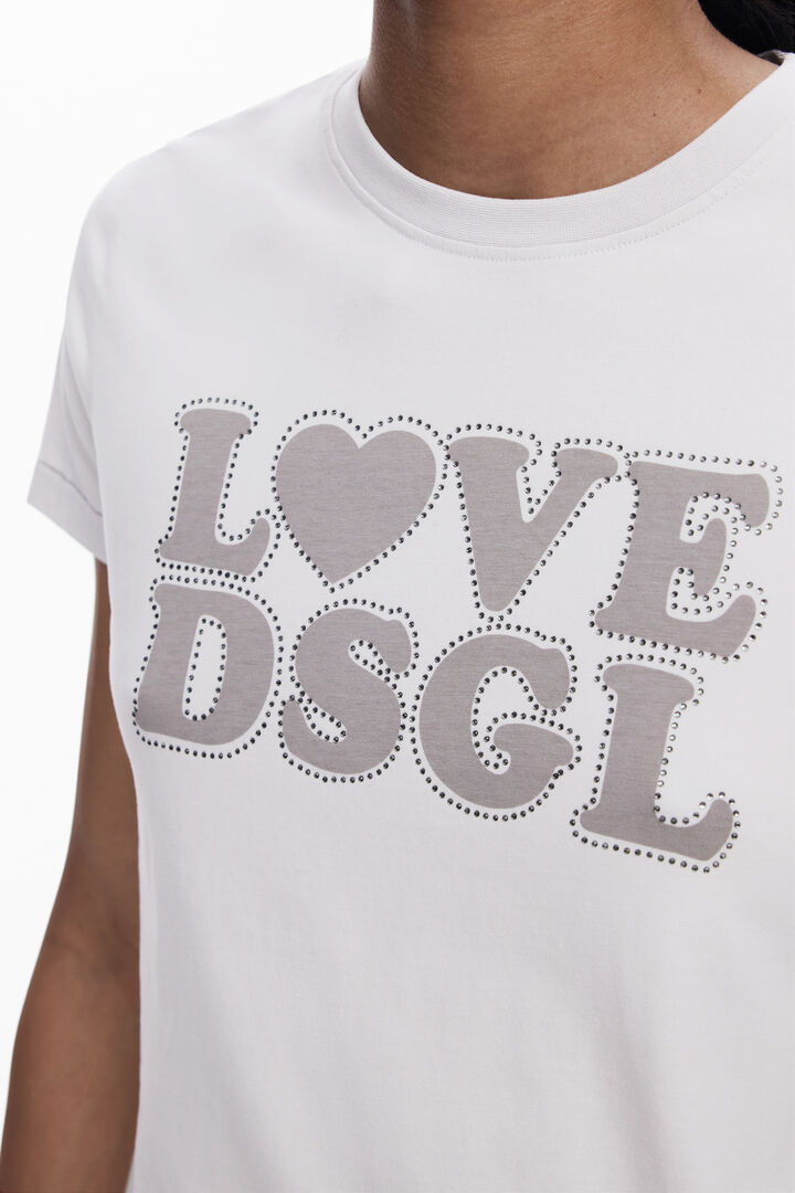 Effen T-shirt met tekst | Desigual