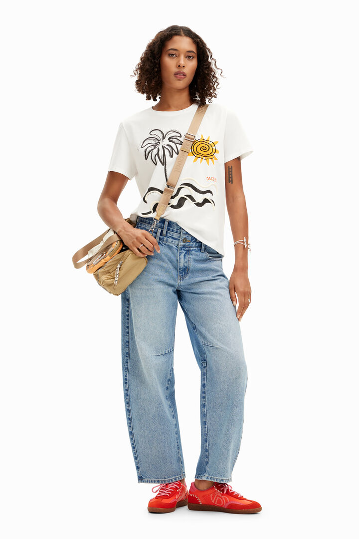 T-shirt à manches courtes île | Desigual