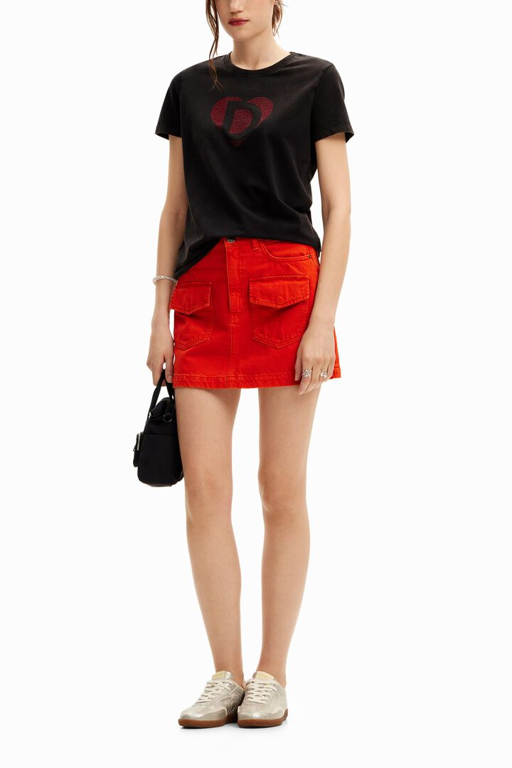Rhinestone imagotype T-shirt | Desigual