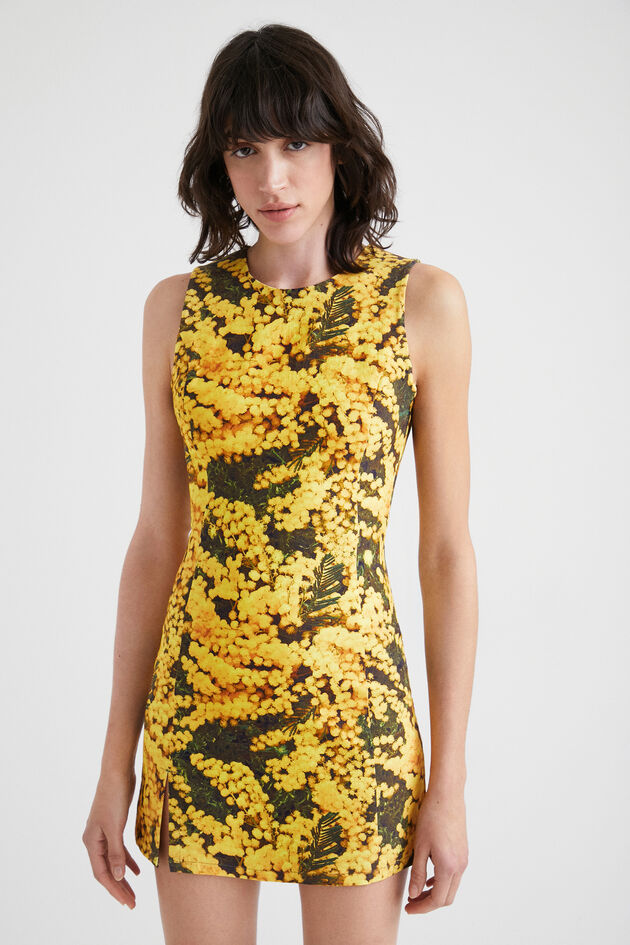 Mimosa print dress