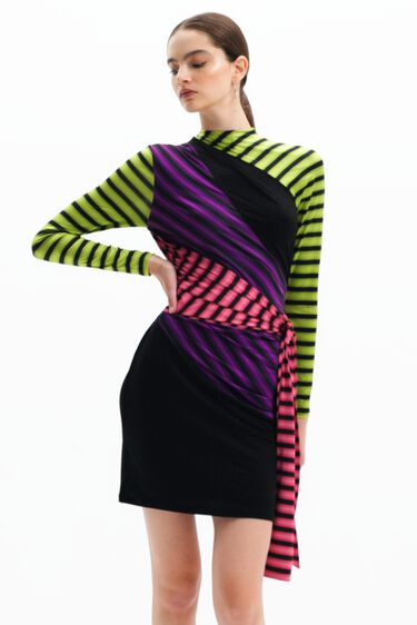 María Escoté short striped dress | Desigual