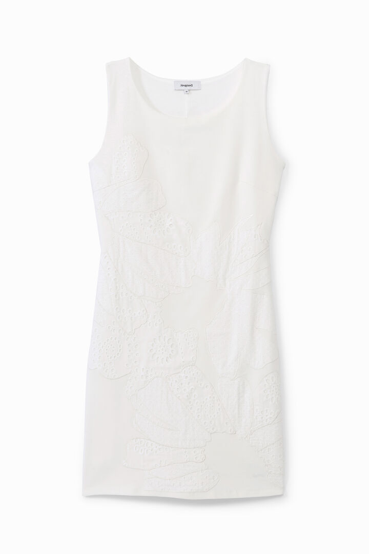 Kleid mit großen Blumen-Patches | Desigual