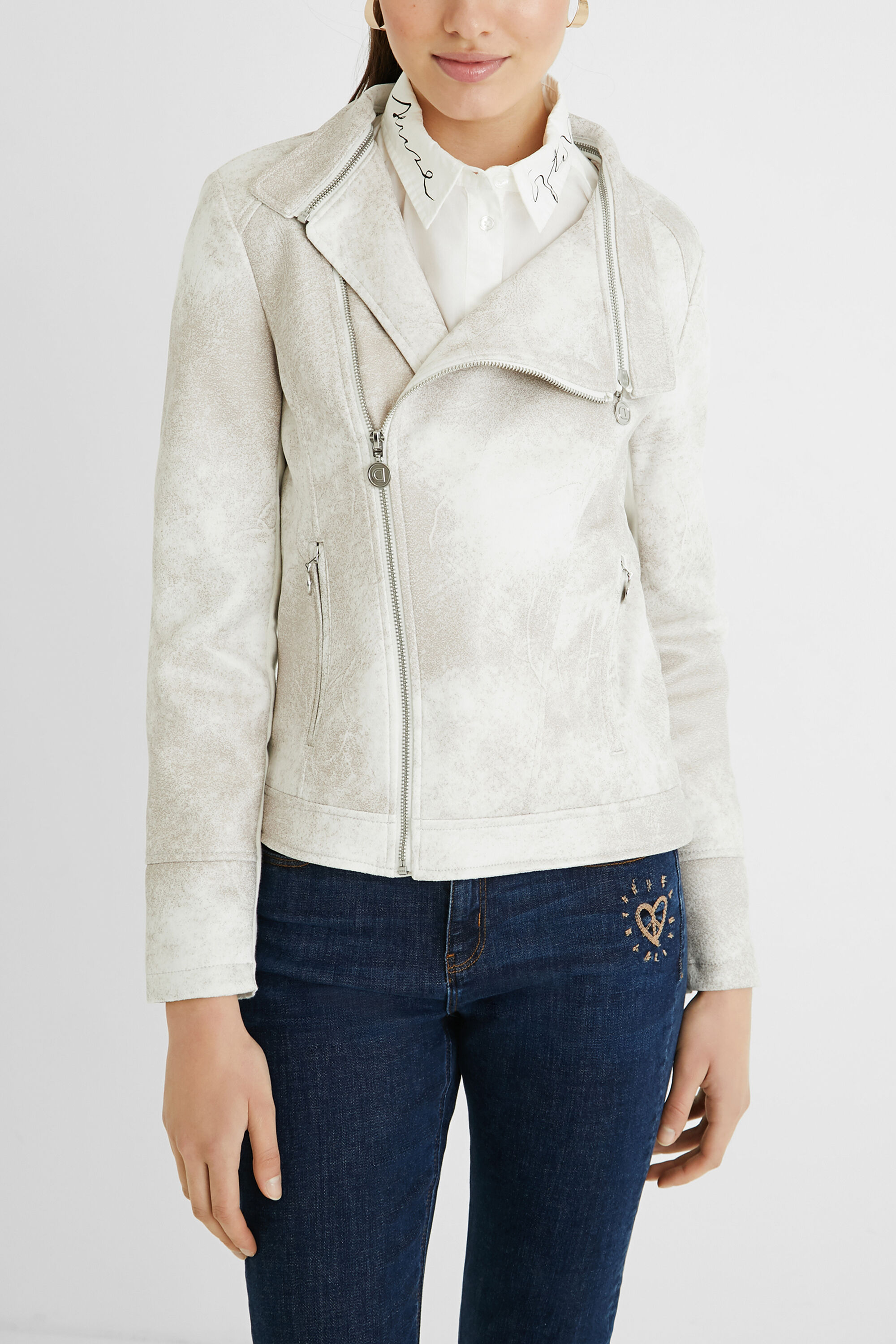 Desigual white jacket clearance
