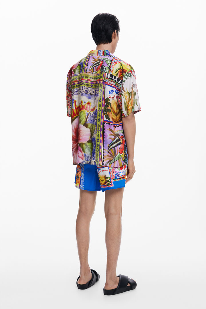 Short-sleeve postcard shirt | Desigual