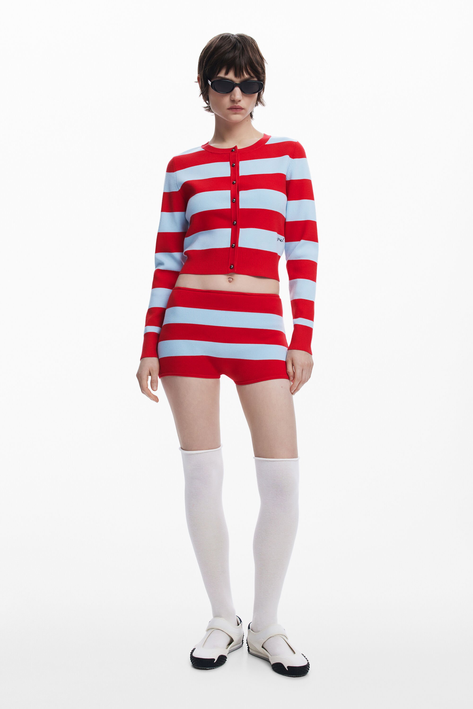 desigual Micro short van breiwerk - RED