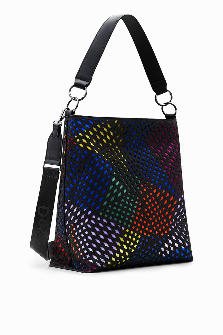 Large geometric bucket bag | Desigual