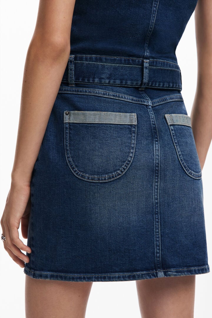 Vestido denim cinturón | Desigual