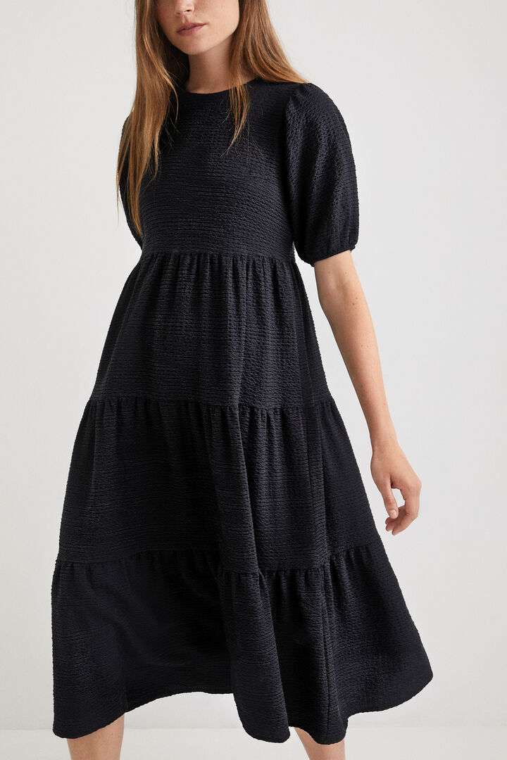 
テクスチャー&プレーンカラー ミディワンピース | Desigual