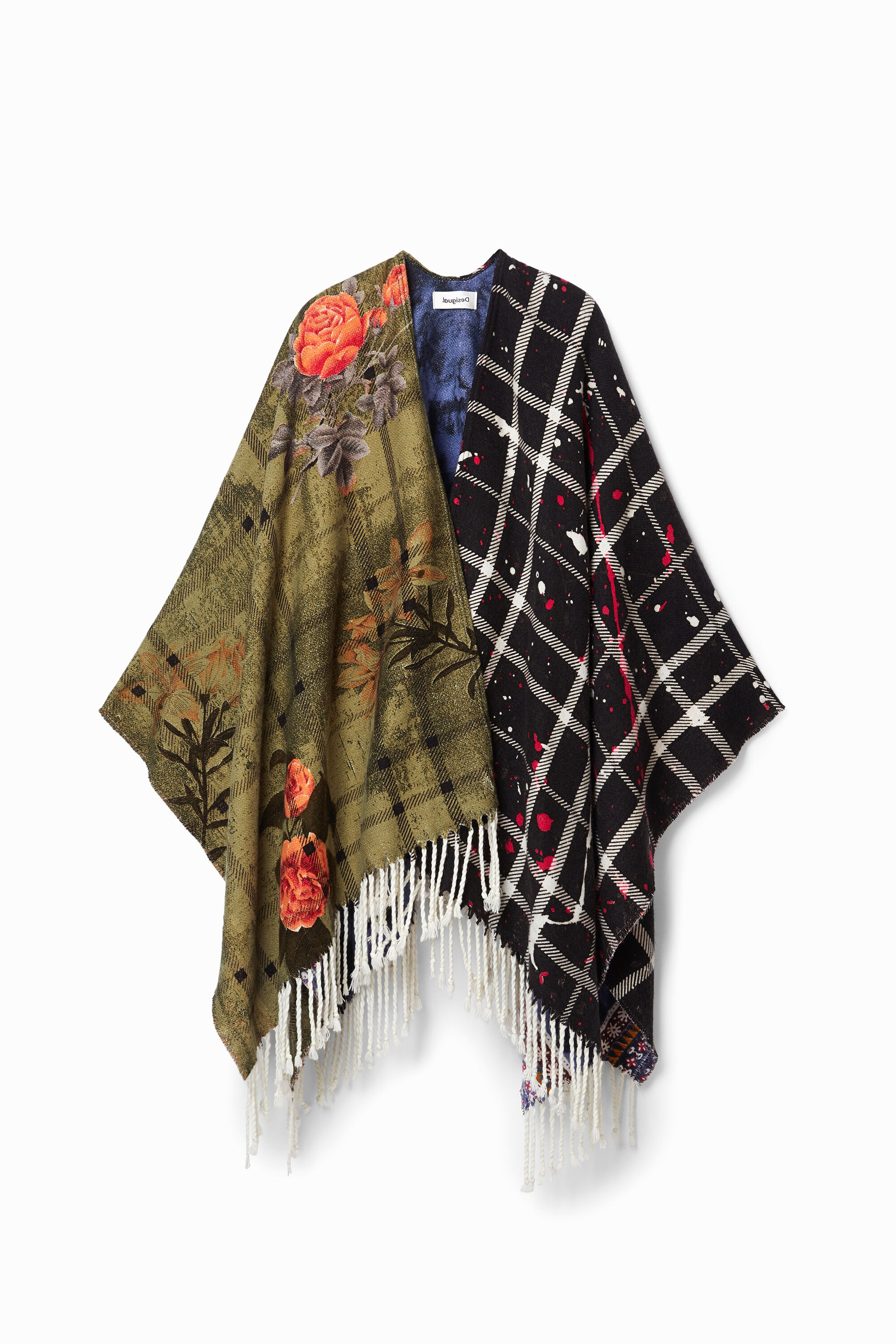 Half-half reversible poncho