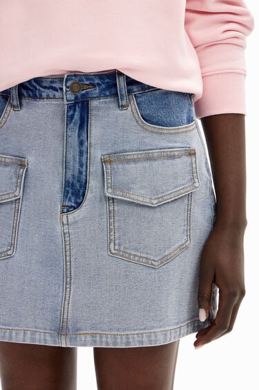 Denim pockets mini skirt | Desigual