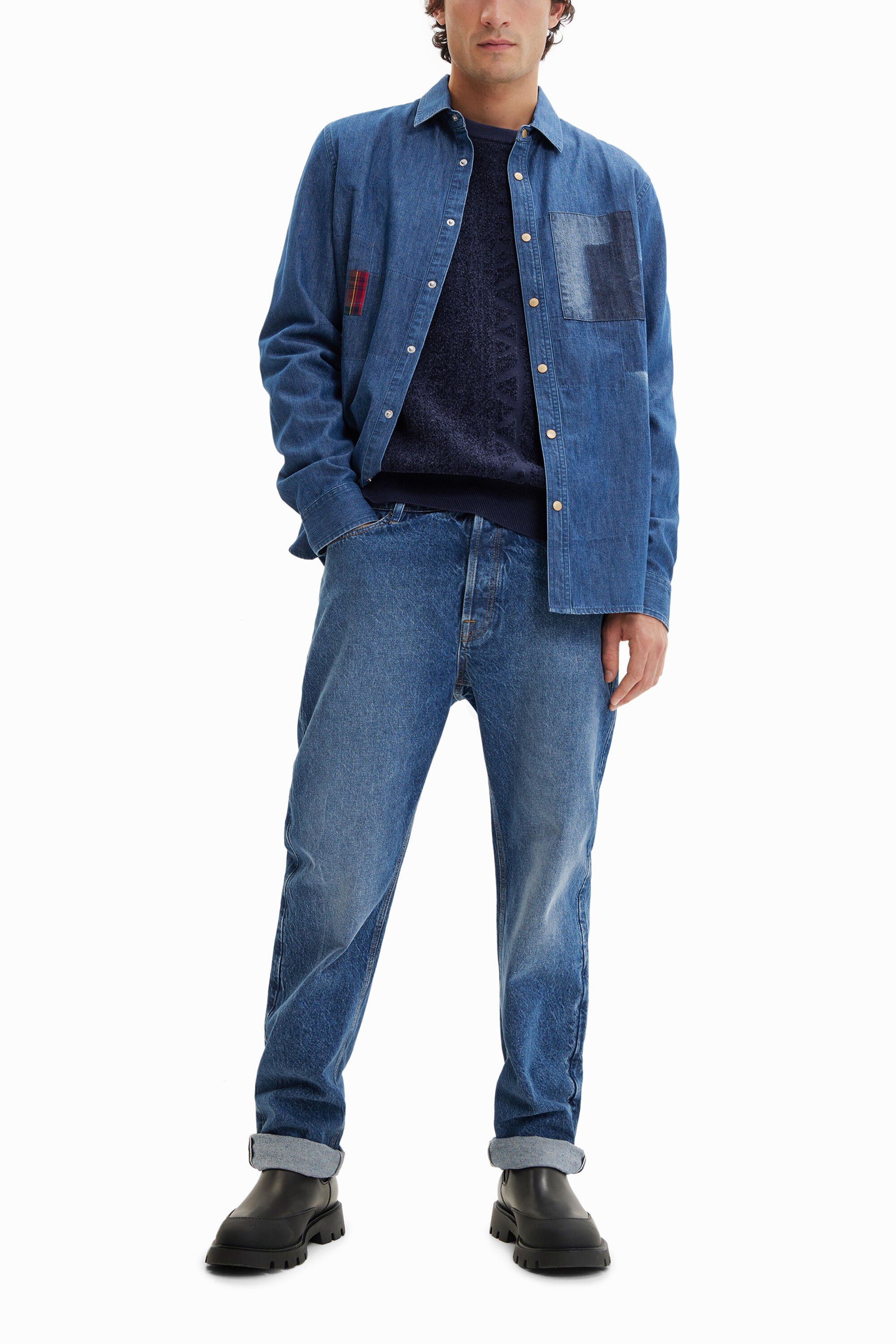 Camisa vaquera desigual hotsell