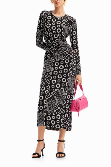 Sukienka midi slim patchwork | Desigual