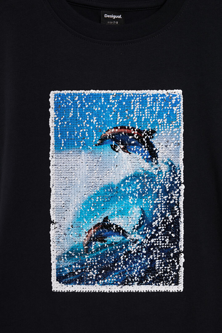 T-shirt à manches courtes avec paillettes Botter | Desigual