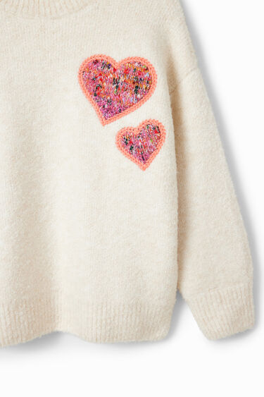 Heart knit pullover | Desigual