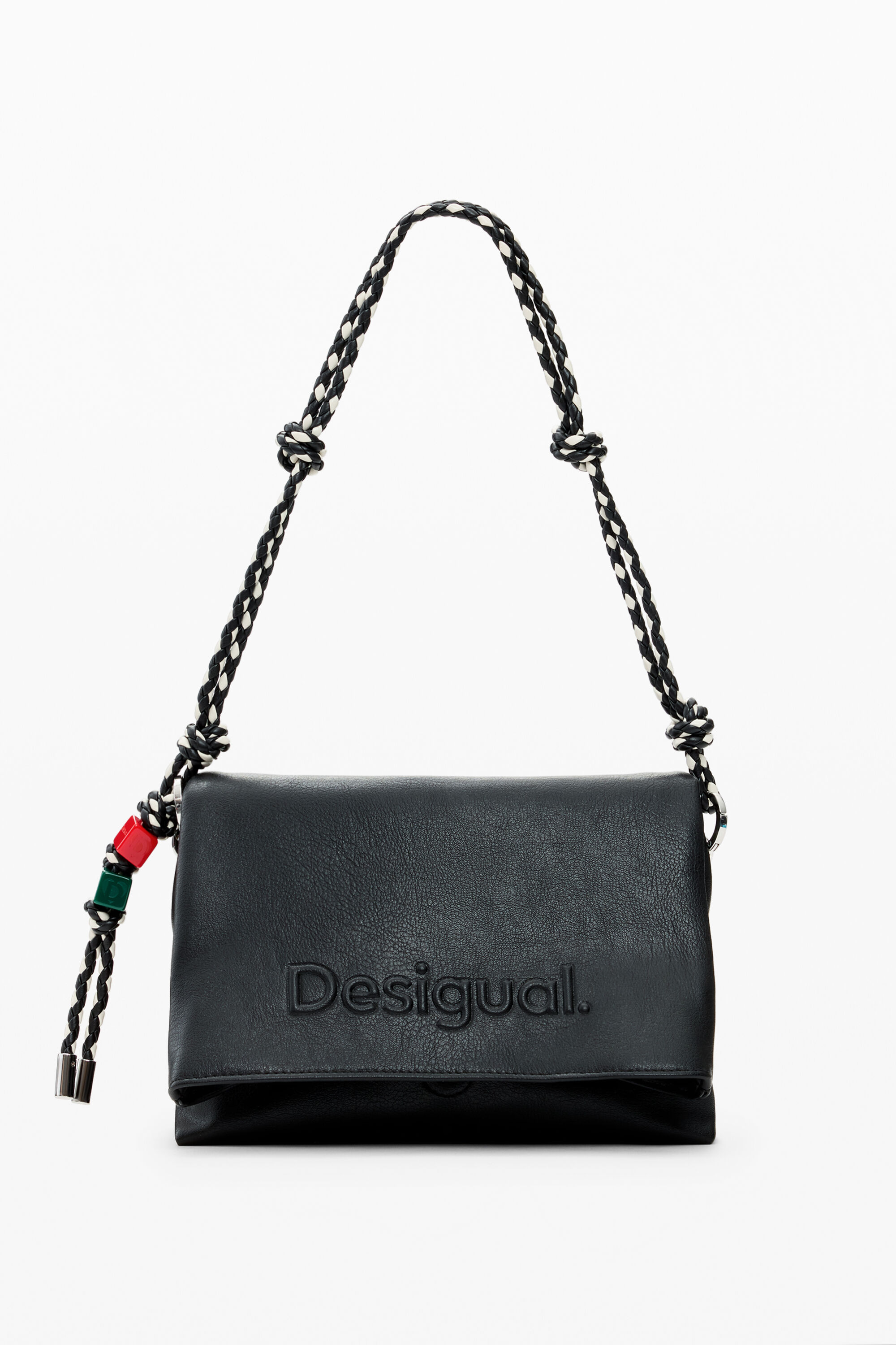 Bolso mediano logo charm - BLACK - U